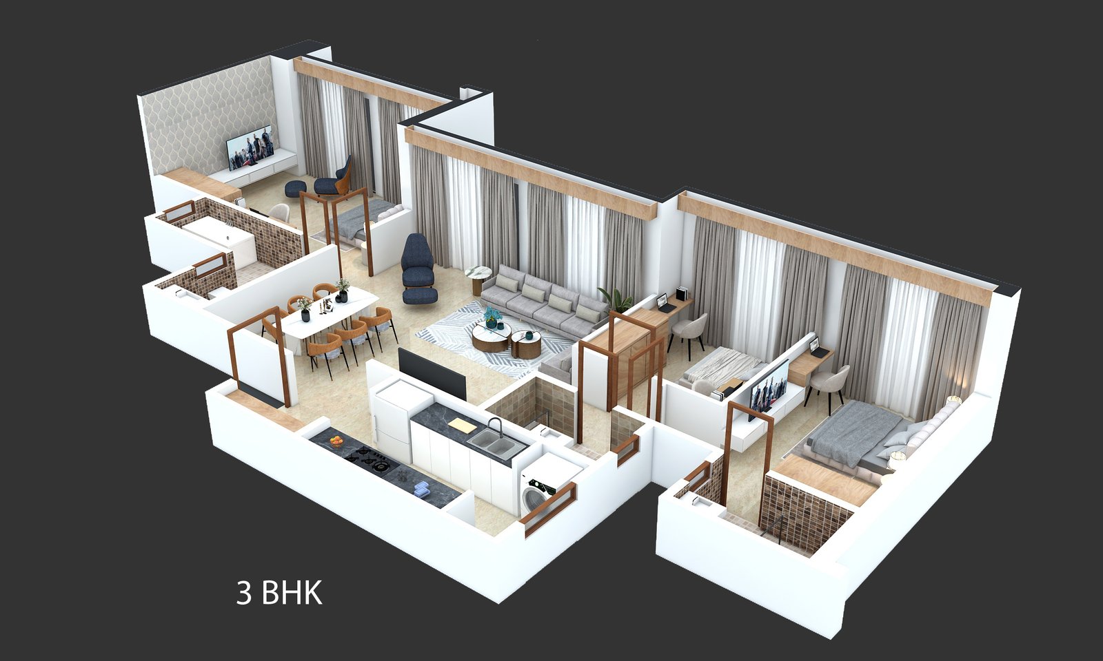 Vaishno Sky 3 BHK Luxury Floor Plan Malad East